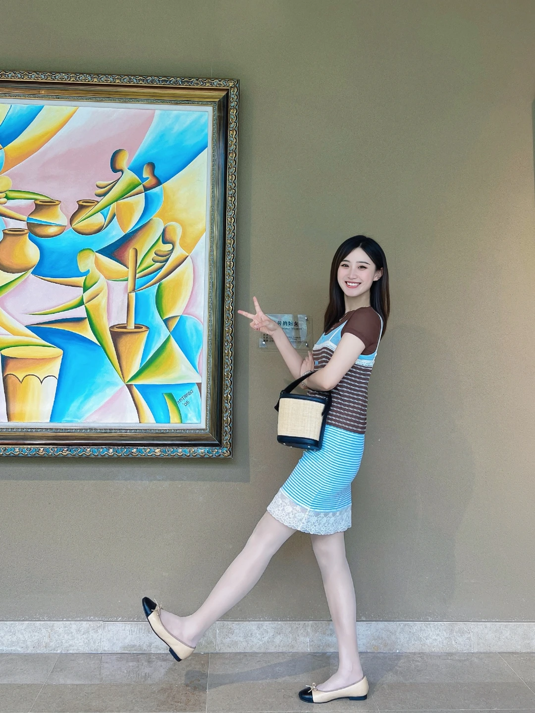 173ootd🩵🤎| 夏季蓝棕配 穿出少女感🍦