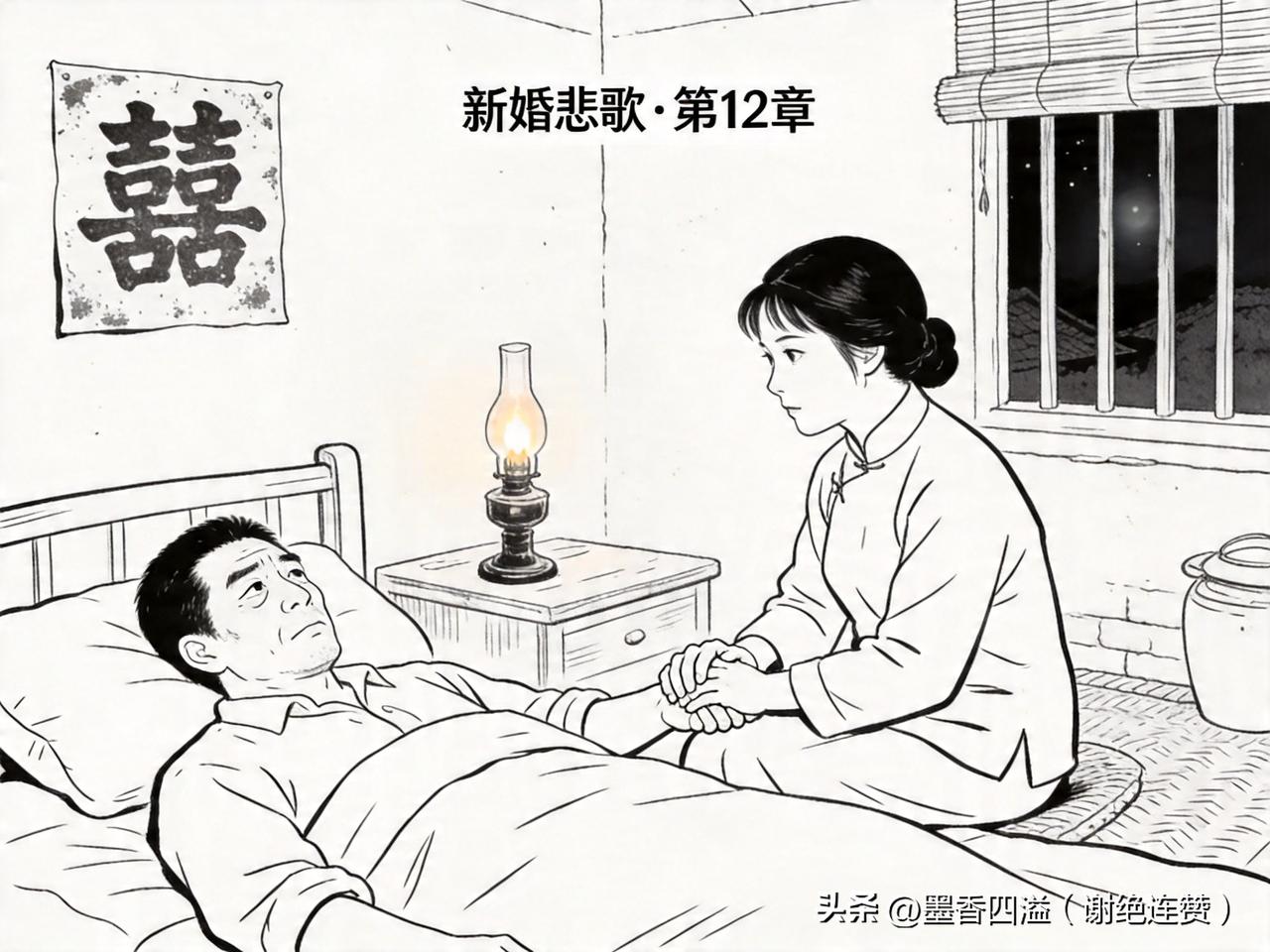 乡土小说：新婚悲歌（上卷）12

第12章：大柱说，下辈子，俺还娶你

那天晚上