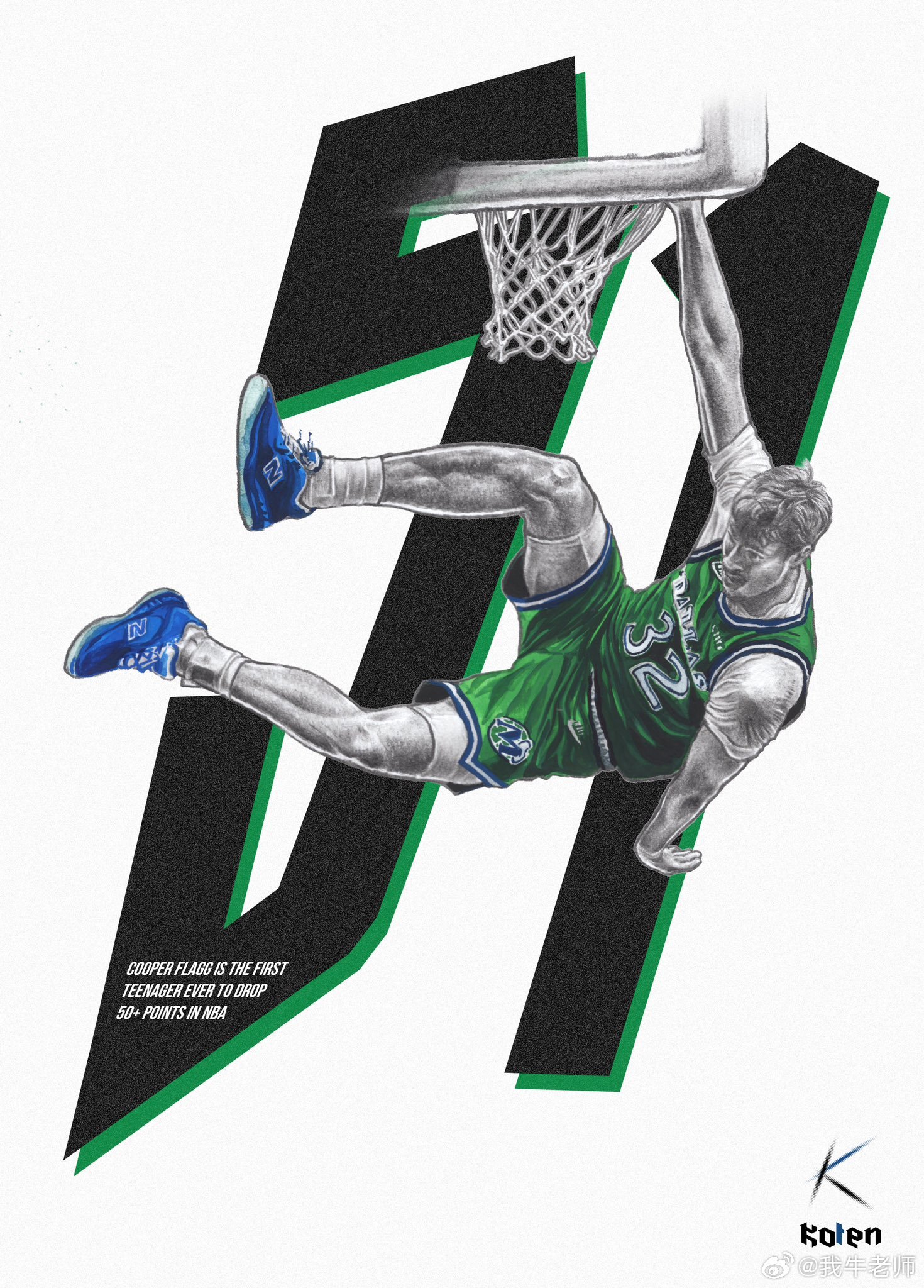 MFFL 2025届新秀得单场得分排行榜：51 — Cooper Flagg50