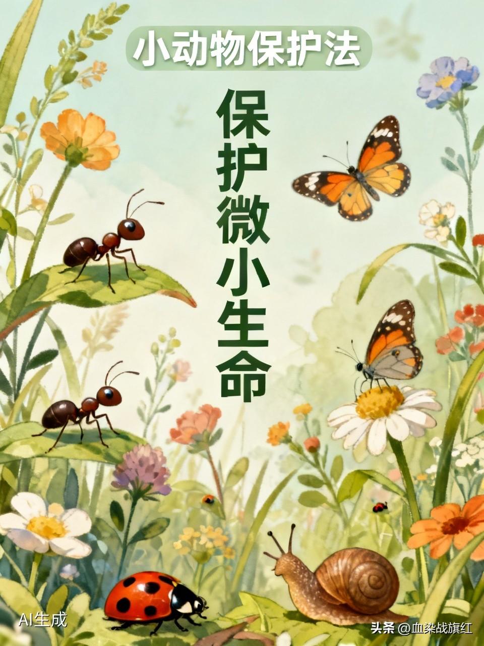 既然是“小动物保护法”，狗的个头太大，不符合“小动物”的定义，还是将蚂蚁、蟑螂、