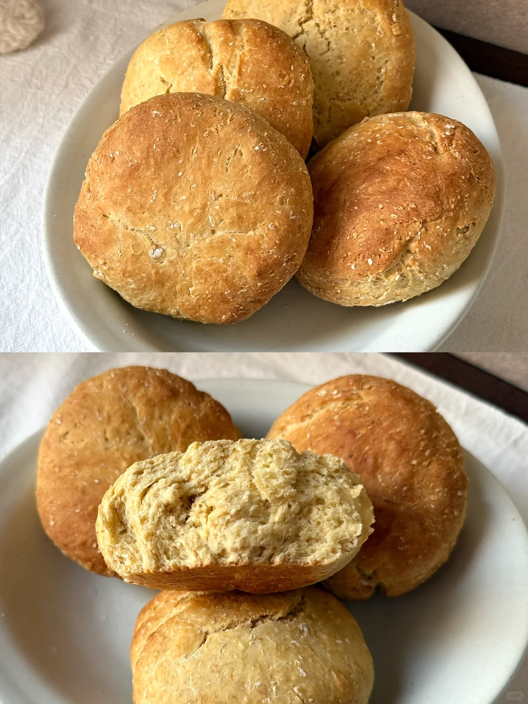 干干净净燕麦汉堡胚，割开万物皆可夹