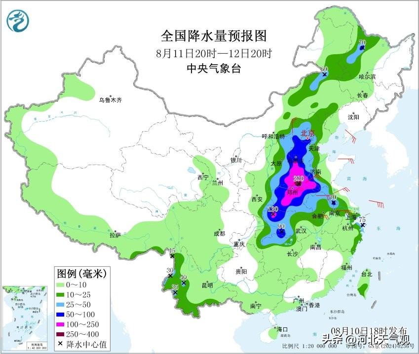 【京津冀地区强降雨形势跟进预报】最新的数值预报又弱化了我省大范围的降水。原因是冷