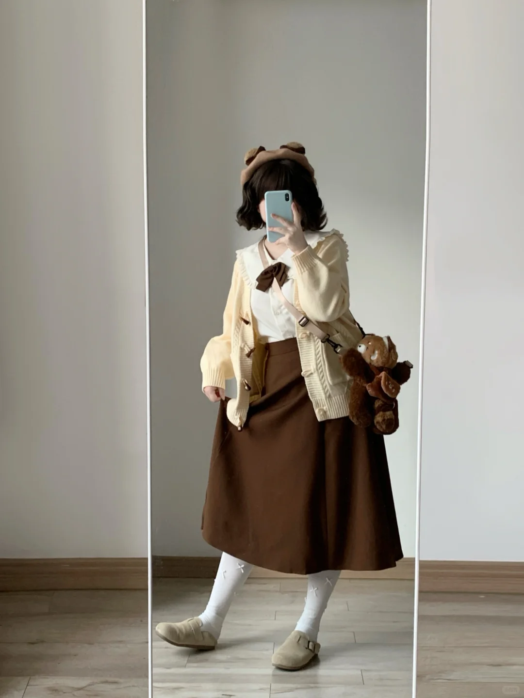 160 120｜微胖甜妹学院风🍂棕色系好可爱！