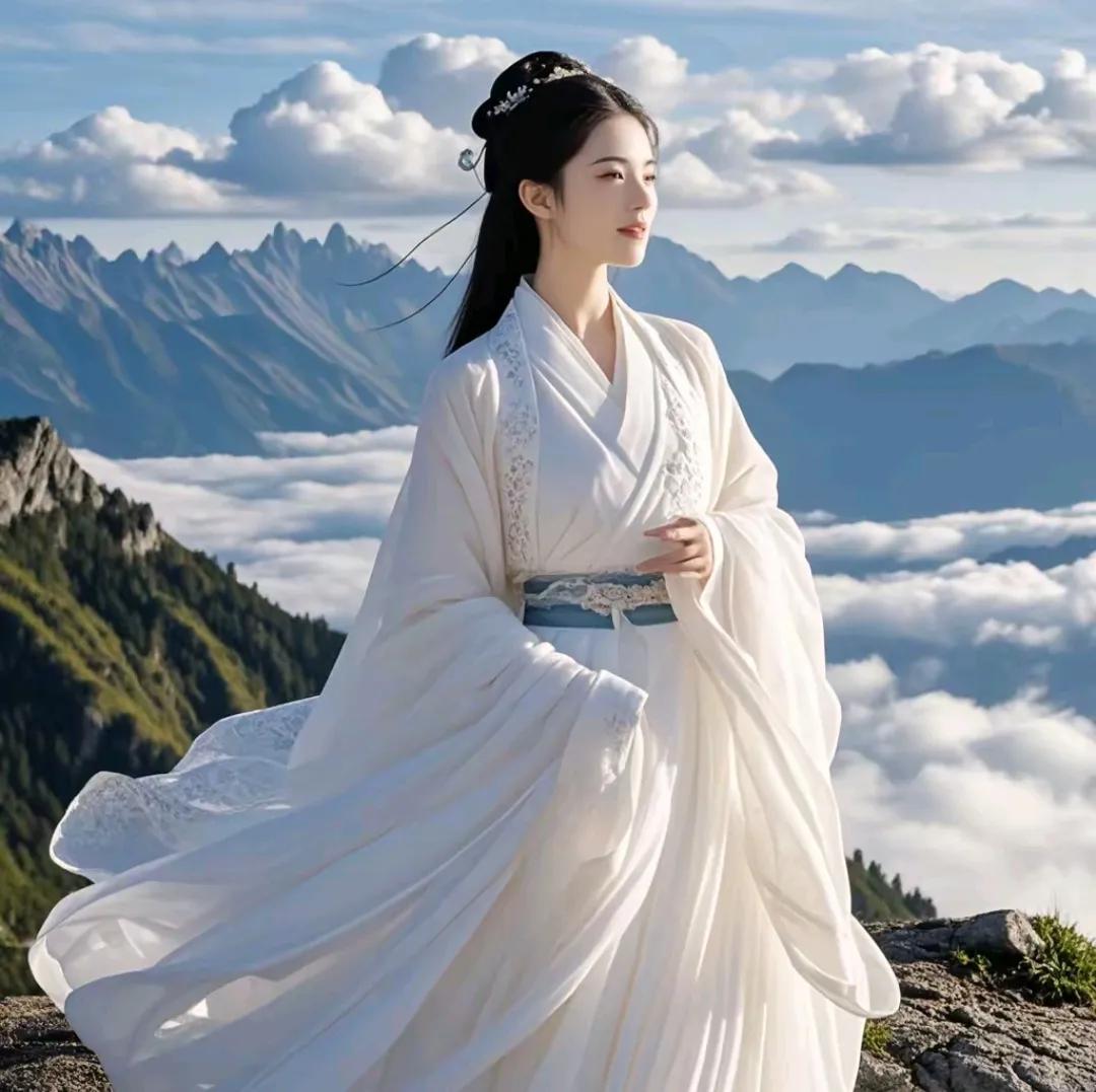 《云端》

浩渺苍穹入望悠，
白云飘舞意难休。 
风吹雾散千般幻，
霞染波翻万种