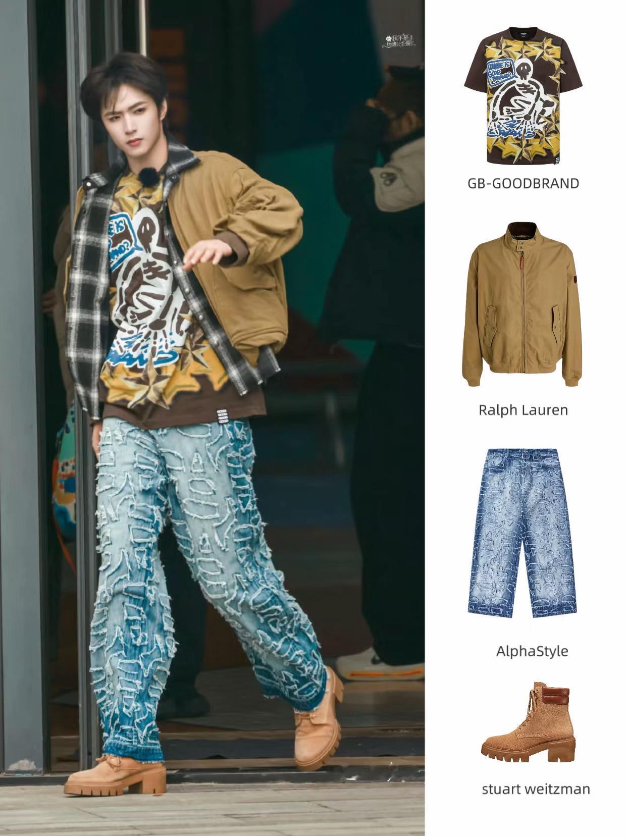 刘耀文综艺路透穿搭，太帅啦！！！
图源：我不是杨迪公主酱
刘耀文 明星同款