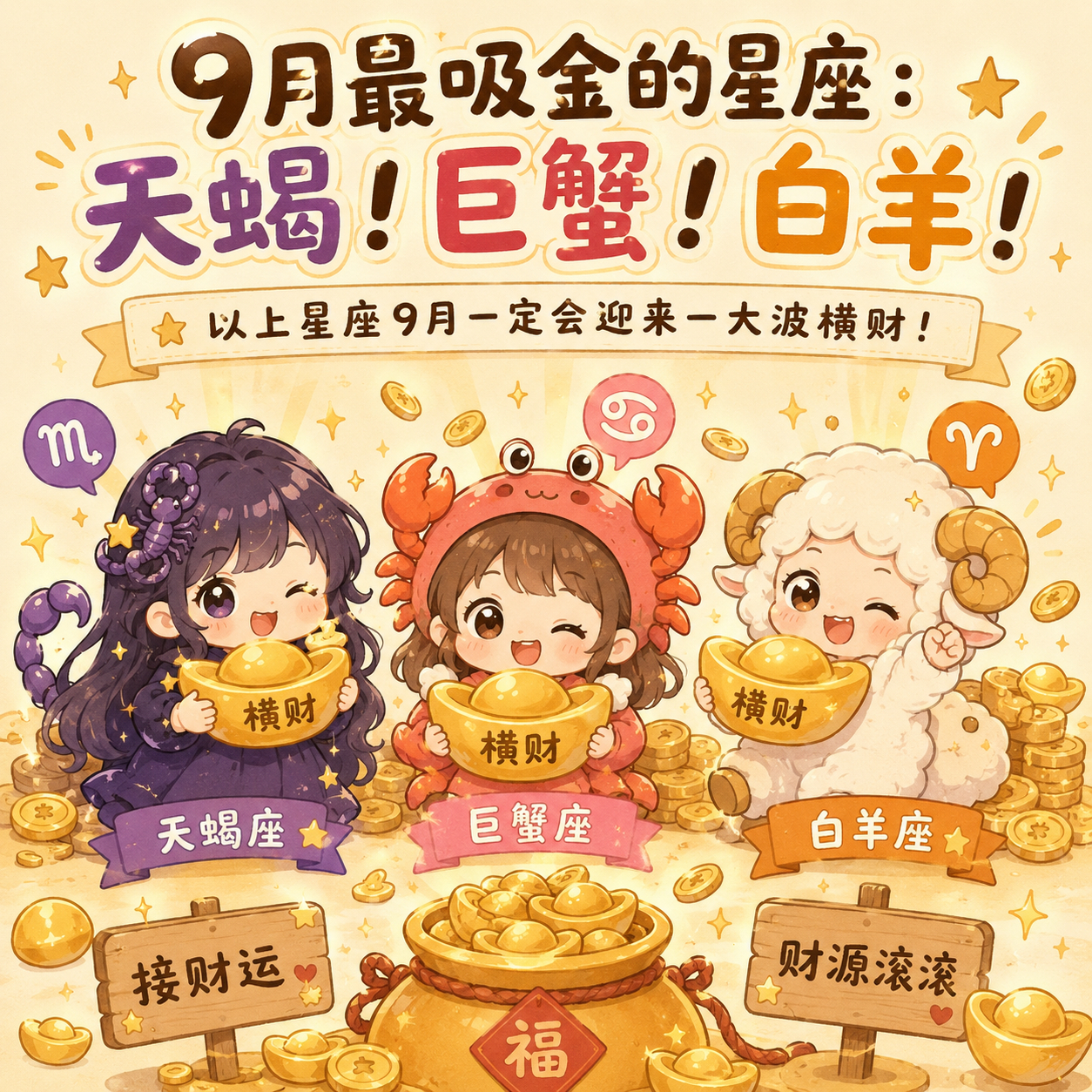 9月最吸金的星座好好好[期待]天蝎女来报到[期待]承此吉言保佑我九月工作顺顺利利