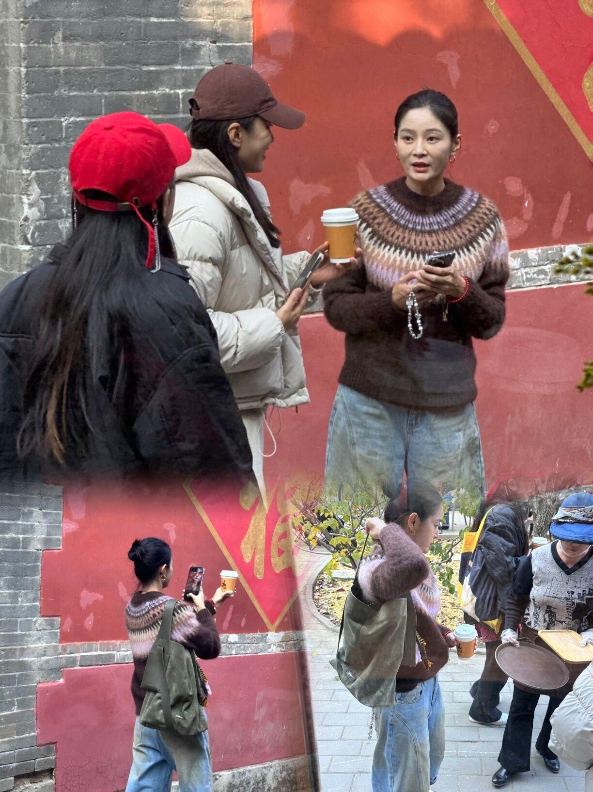 “纯妃”王媛可现实中这么漂亮！网友发文透露，在潭拓寺遇到了王媛可，她穿着花色毛衣