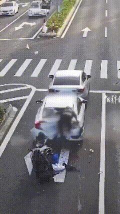 老鼠日猫腚，活腻了是吧。
2月23日中国青年报发布的一段交通安全警示视频，男子疲