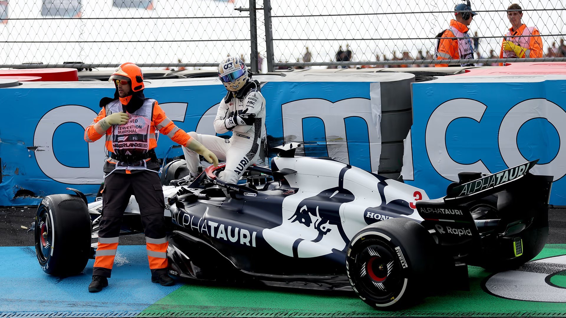 F1那些年的荷兰站：2023年，由于里卡多在练习赛的撞车而受伤，劳森意外得到首秀