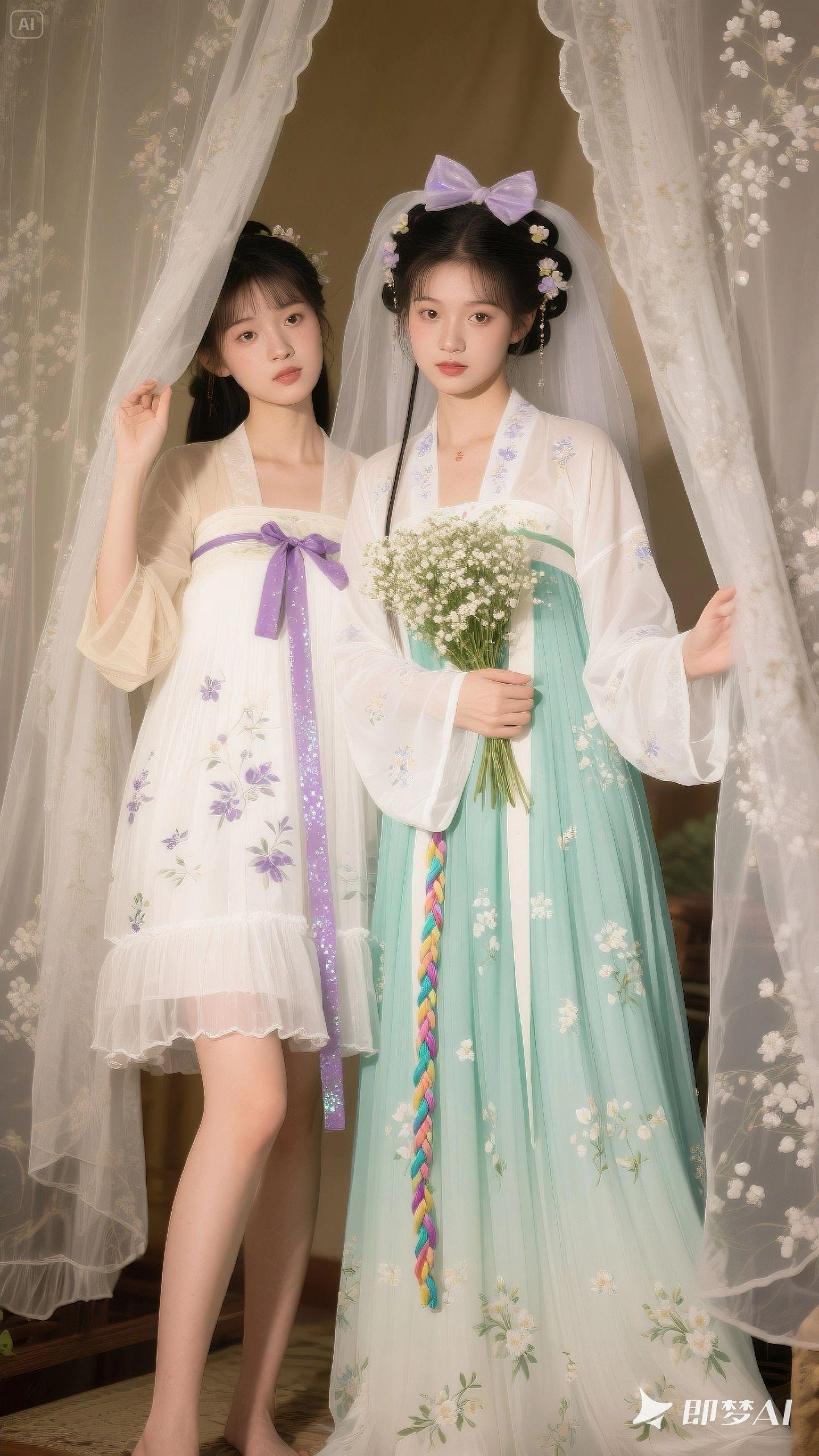 汉服小仙女，襦裙之美。