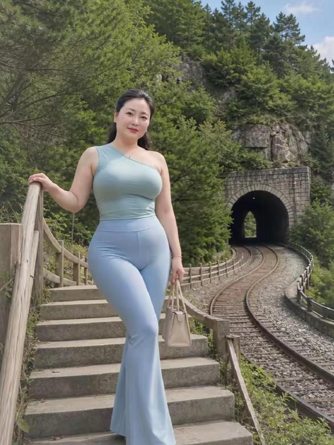 丰腴有致，体态饱满，自带温婉大气的女人味。