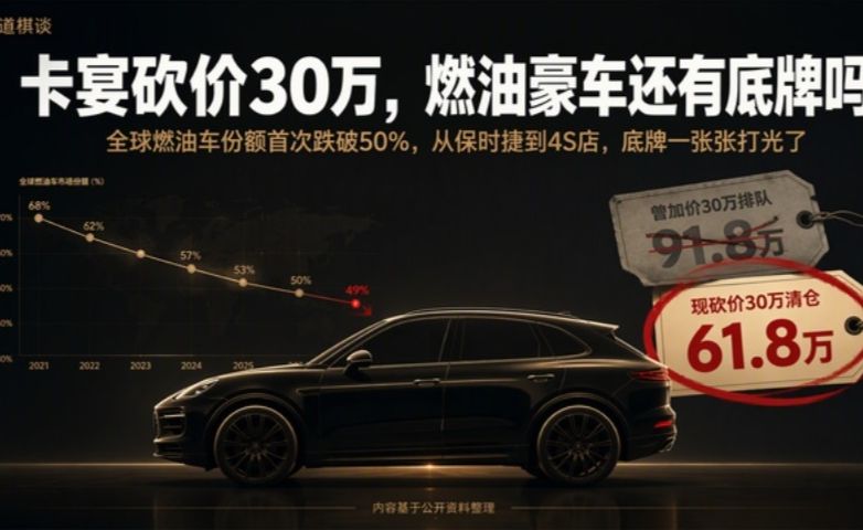 卡宴砍价30万，燃油豪车的底牌为什么全失效了