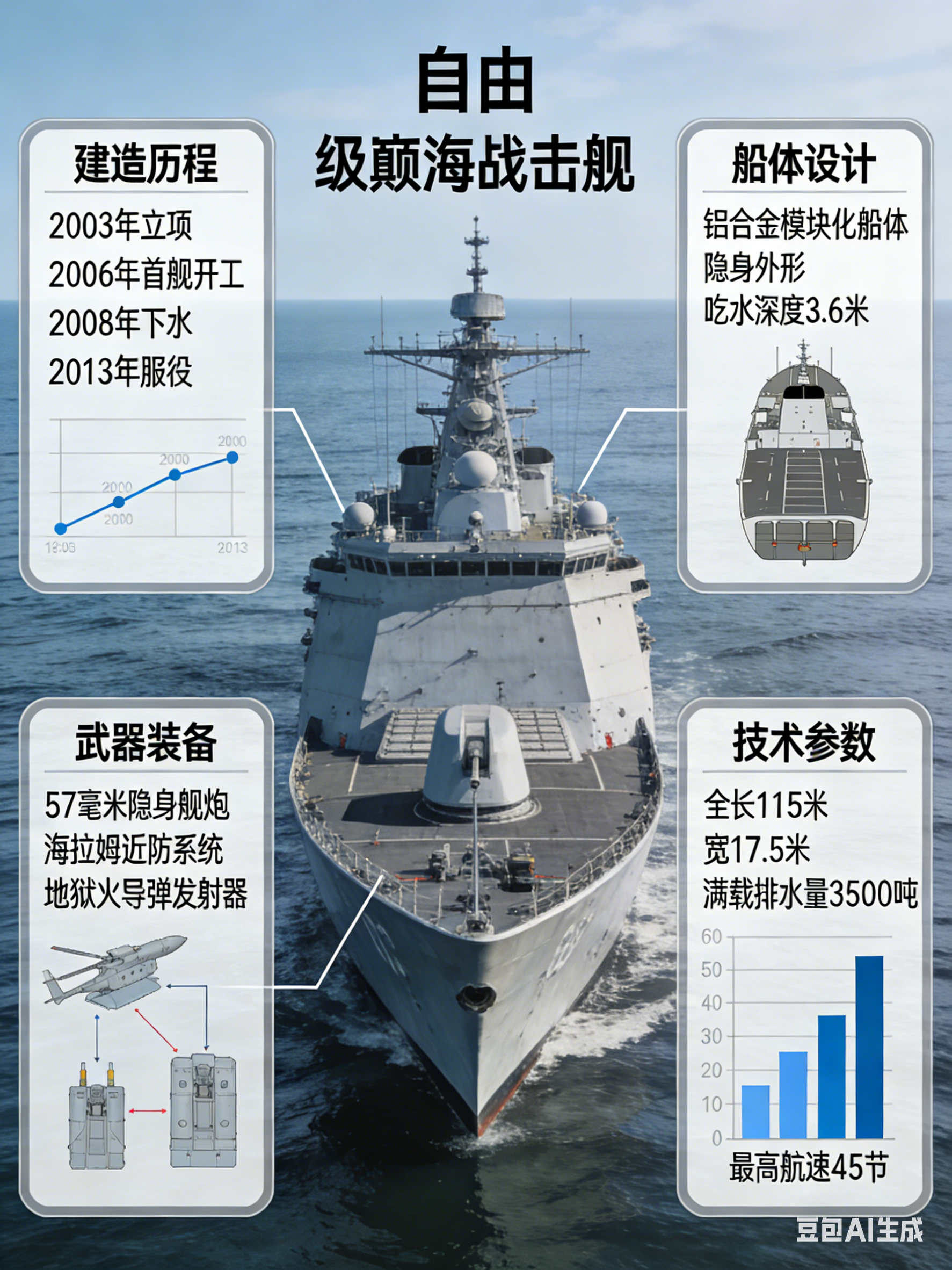 军事ai新视野 美国“自由”级濒海战斗舰“自由”级濒海战斗舰（Freedom c