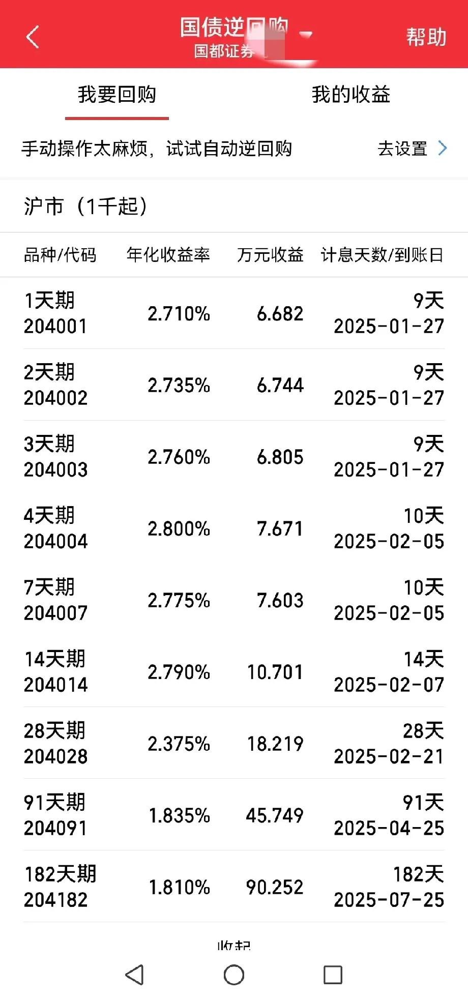 逆回购还是得早点买，今上午4天期利率还有3.4%，这下午就只剩2.8%了。

1