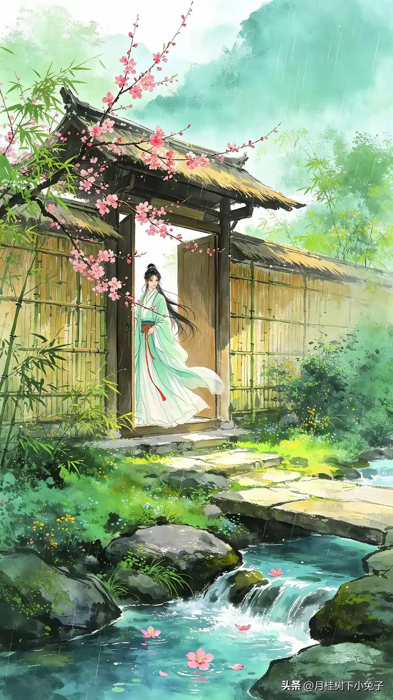 头条邀对
上联：春心不忍花落去
下联：盼她微步慢慢走