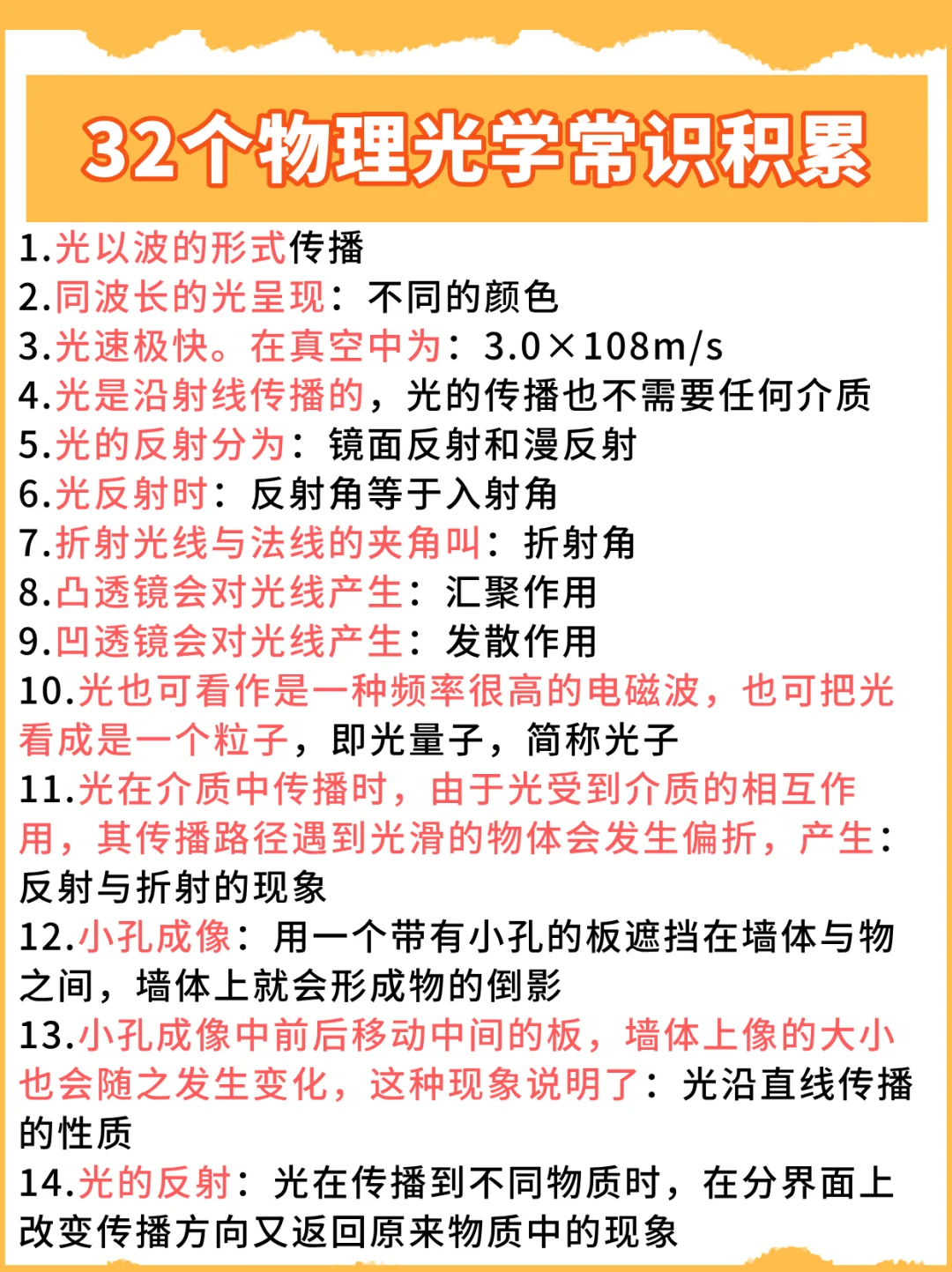 32个物理光学常识积累