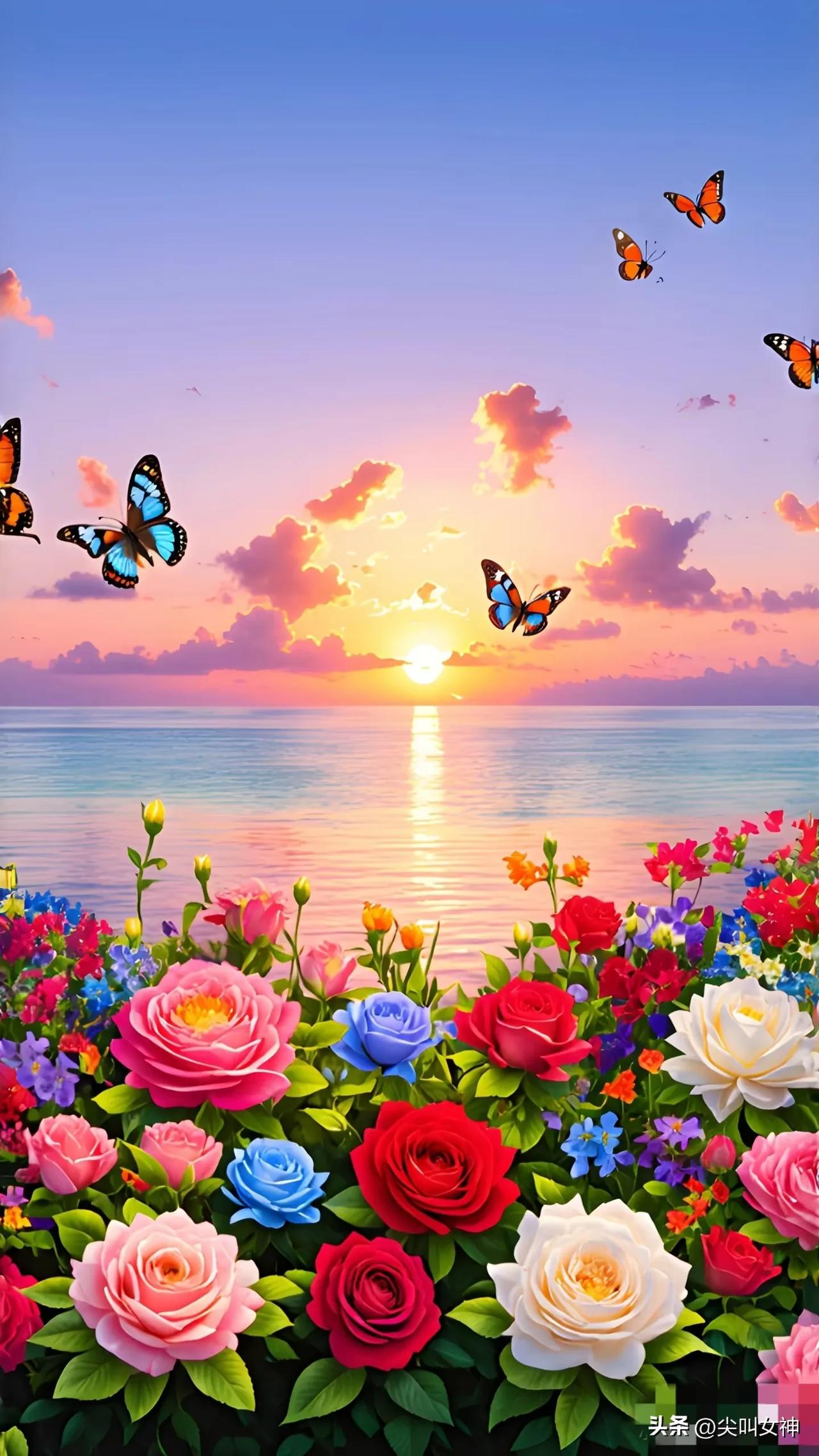 宝子们，有个春日画面绝了，“花海蝶姿迷晓露”，那烂漫的花海与灵动的蝶姿，美到每一