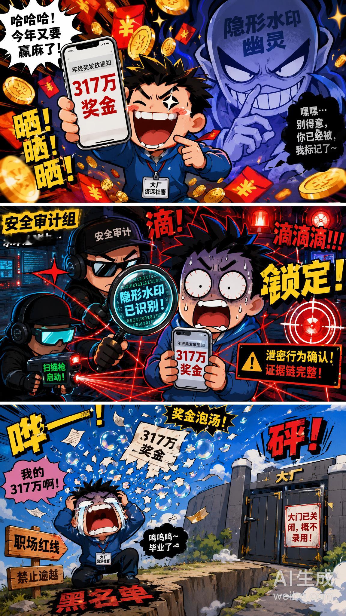 317万年终奖换来一张“行业封杀令”，这代价属实有点大。🥶腾讯那个晒高薪截图被