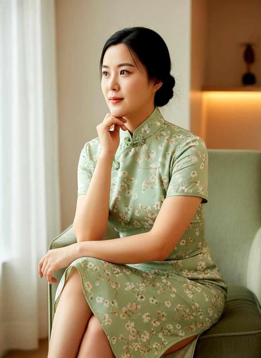 旗袍火了，但别急着闭眼吹。
 
老底子旗袍是解放，不是束缚。立领、盘扣、修身，当