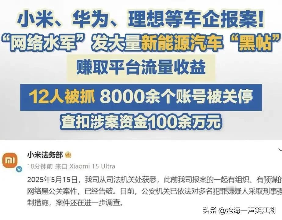 这事有点意思，
如果不是竞争对手雇佣“网络水军”恶意抹黑，而只是这12个“憨包”