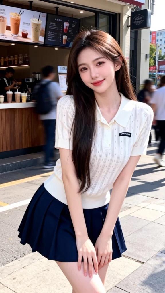 学院风穿搭 短裙穿搭 街头甜心风 夏日穿搭 今日份清纯风穿搭