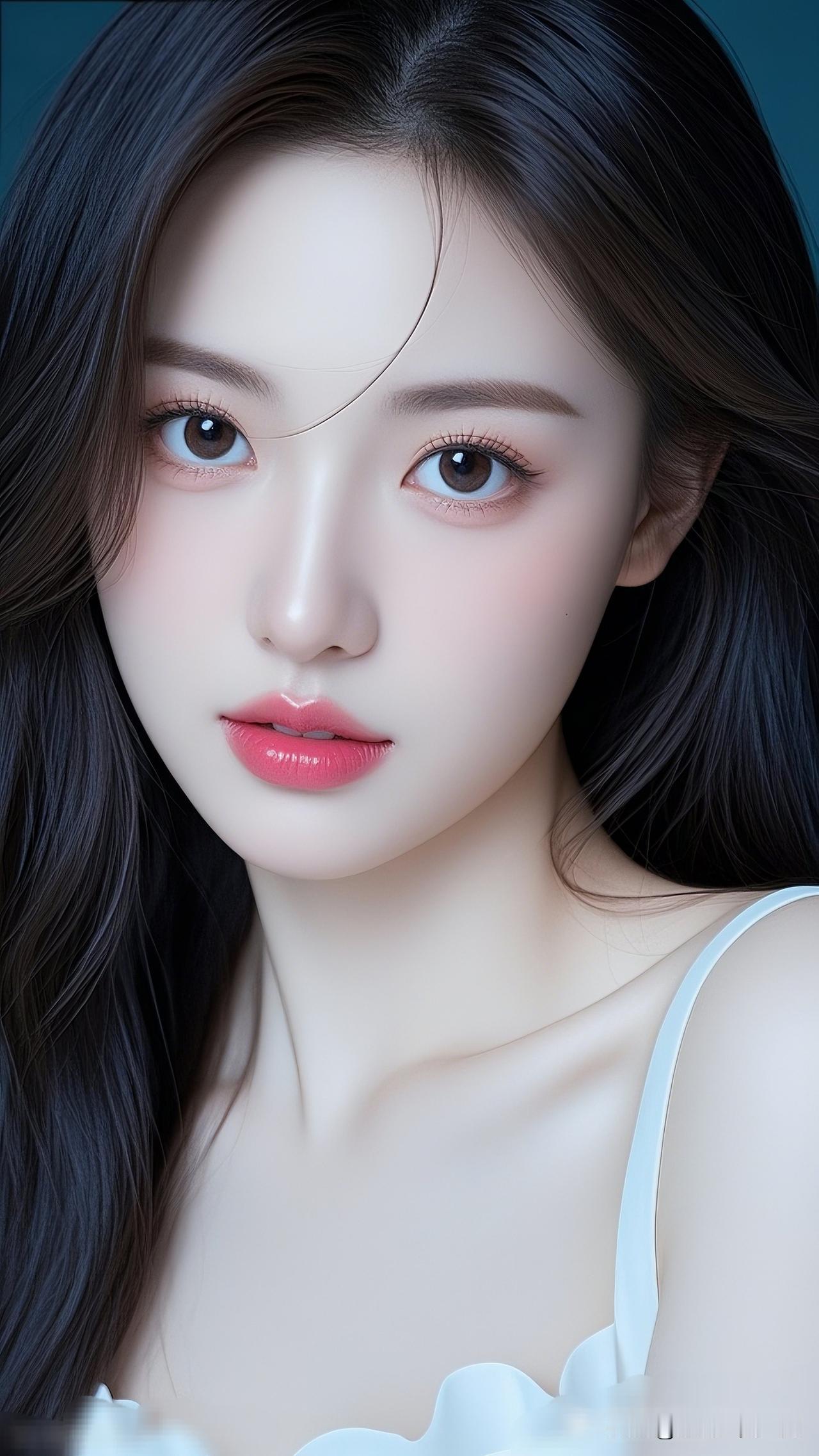 红妆美人，笑靥如花。分享唯美照片 梦幻少女，白皙肌肤，红唇轻启，宛如画中仙子。