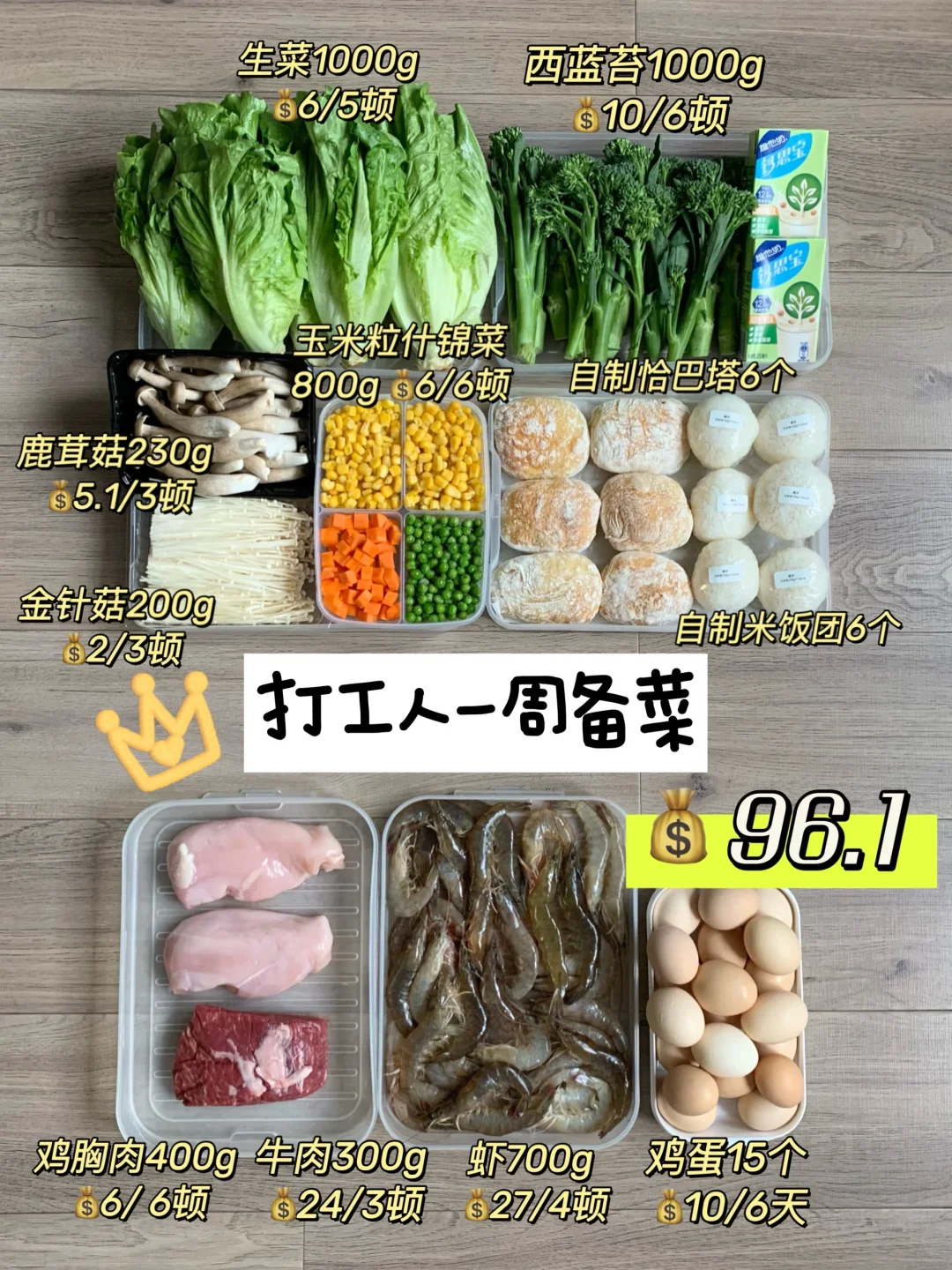 生活化轻食备菜 | 96r搞定一周干净饭备餐🥗