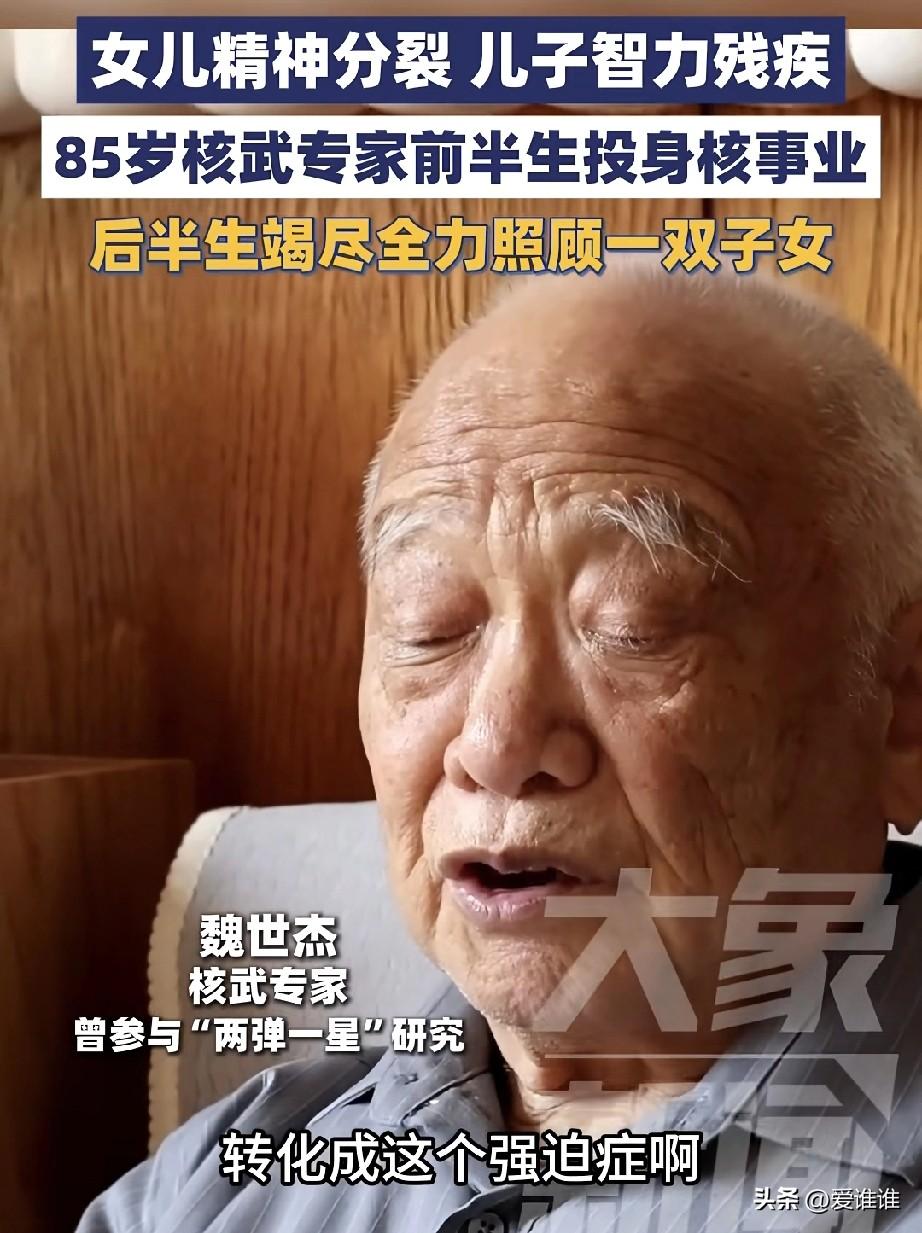 儿子智力残疾，女儿精神分裂，85岁核武器研究专家前半生为了国家，后半生回归家庭照