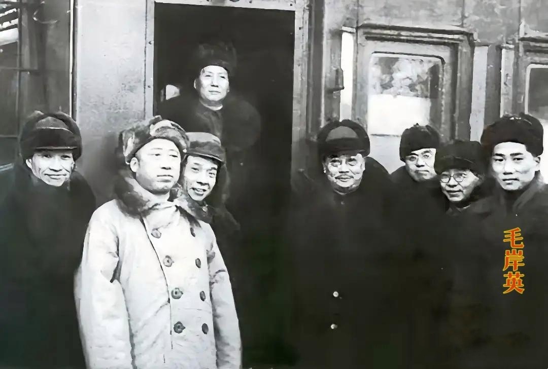 您可能没见过的毛主席与岸英合影的#老照片# 您瞧瞧面部轮廓多像父子。据称这张照片