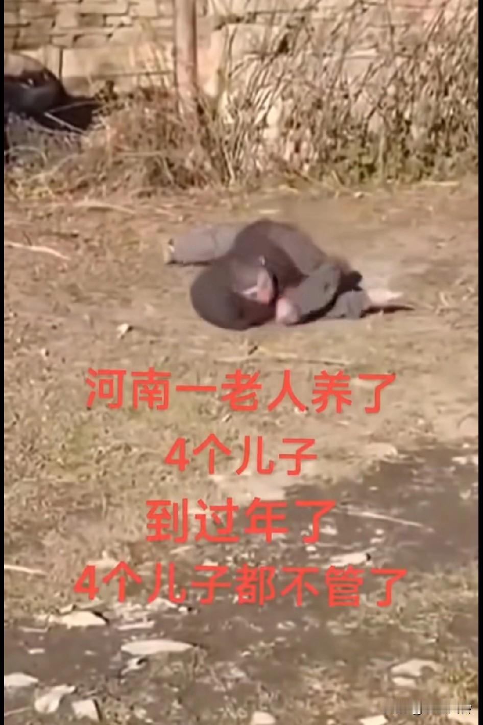 河南一老人养了4个儿子，到过年了，4个儿子都不回来了，这么痛苦不如五保户
国家要