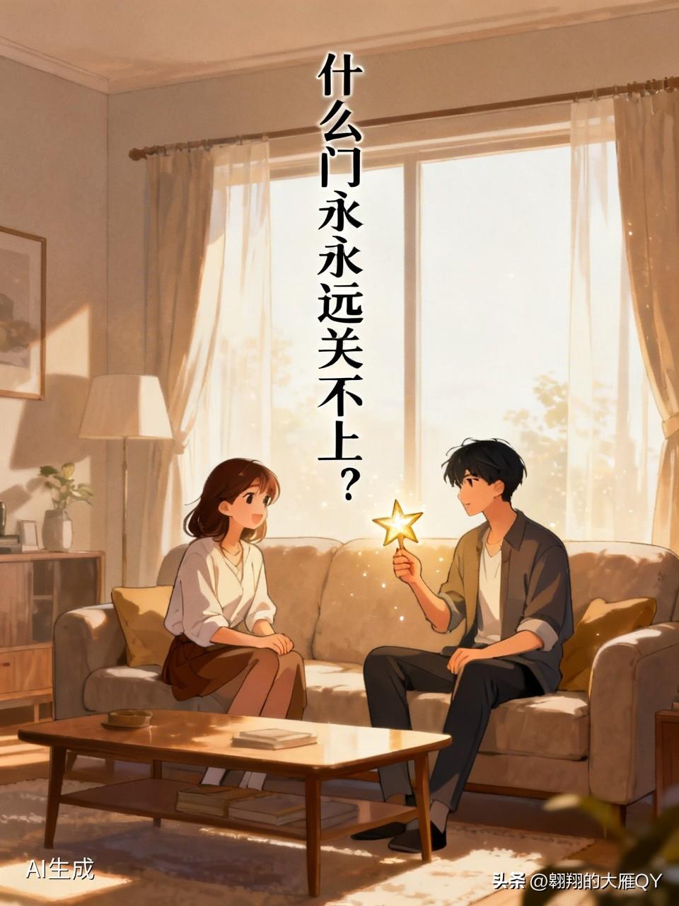 小姨子和姐夫坐在沙发上看电视，小姨子突然发问：“姐夫，你知道什么门永远关不上吗？