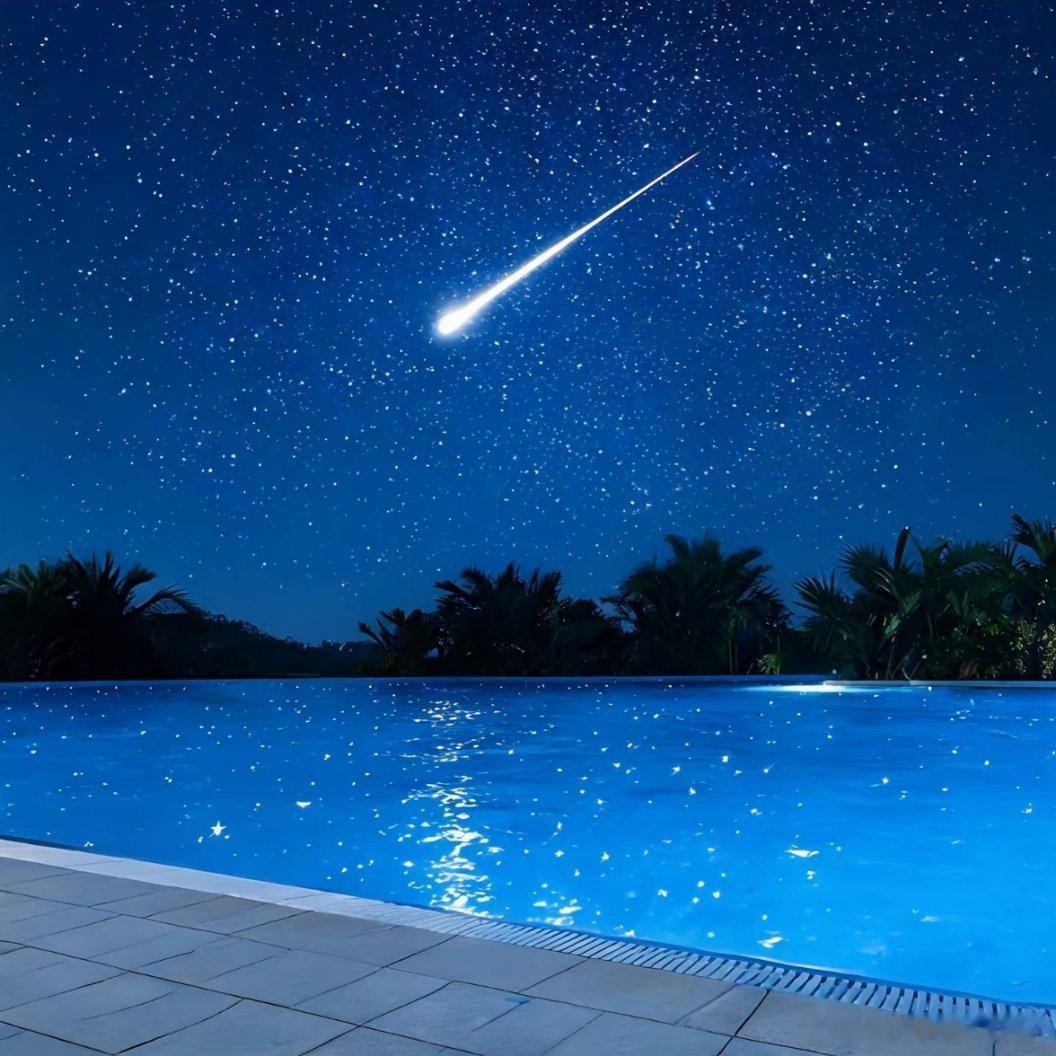 正能量[超话] 流星是夜忍不住划出的破折号🌌晚风拖慢了夜的节奏繁星是它写满的细