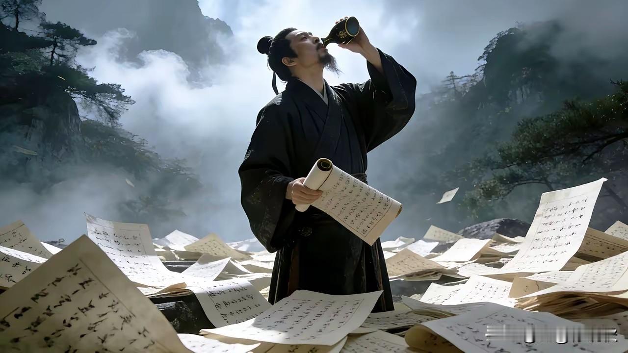 上联：肚里无文空研墨，求下联李白斗酒诗百篇。