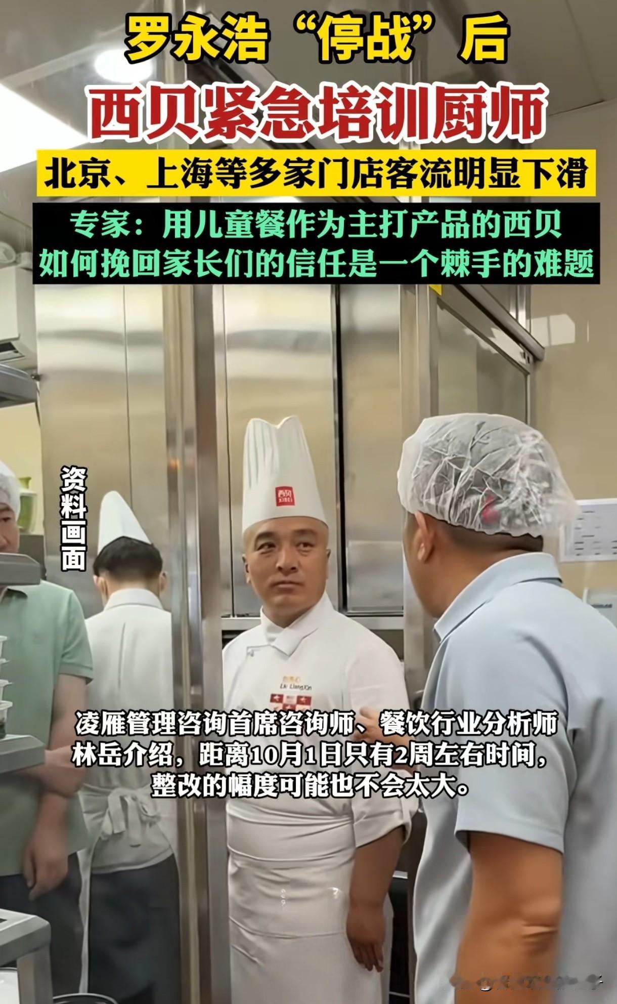 这下好了！

全国人民又知道了，

西贝你现在才开始培训厨师，不就是等于告诉大家