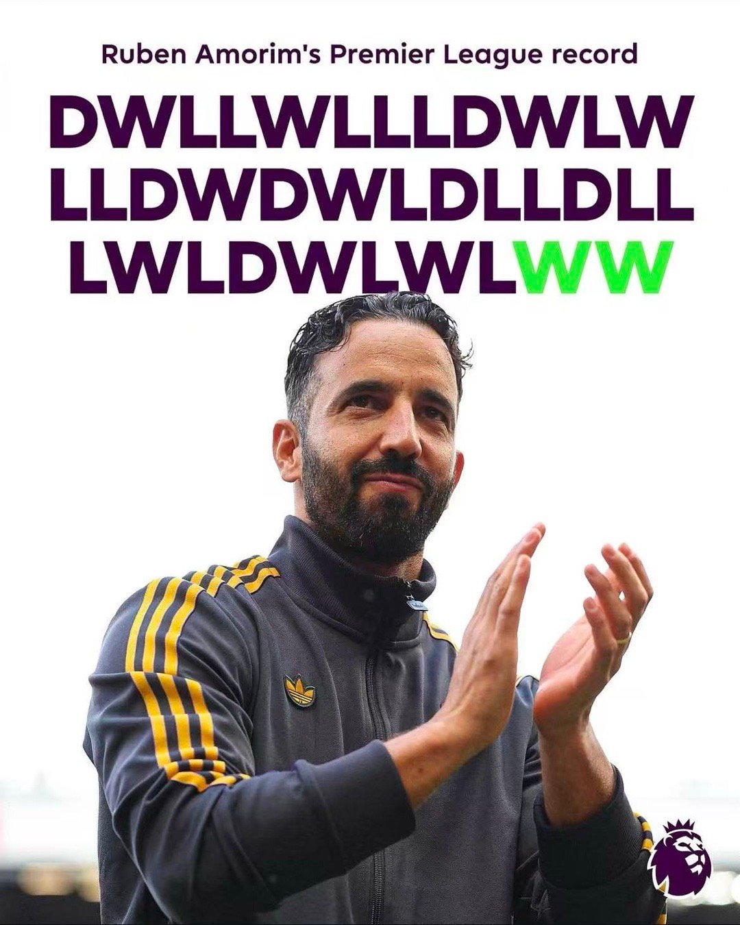 这是阿莫林首次在英超拿到连胜[泪]看最后这两个W太感慨了利物浦1比2曼联利物浦v