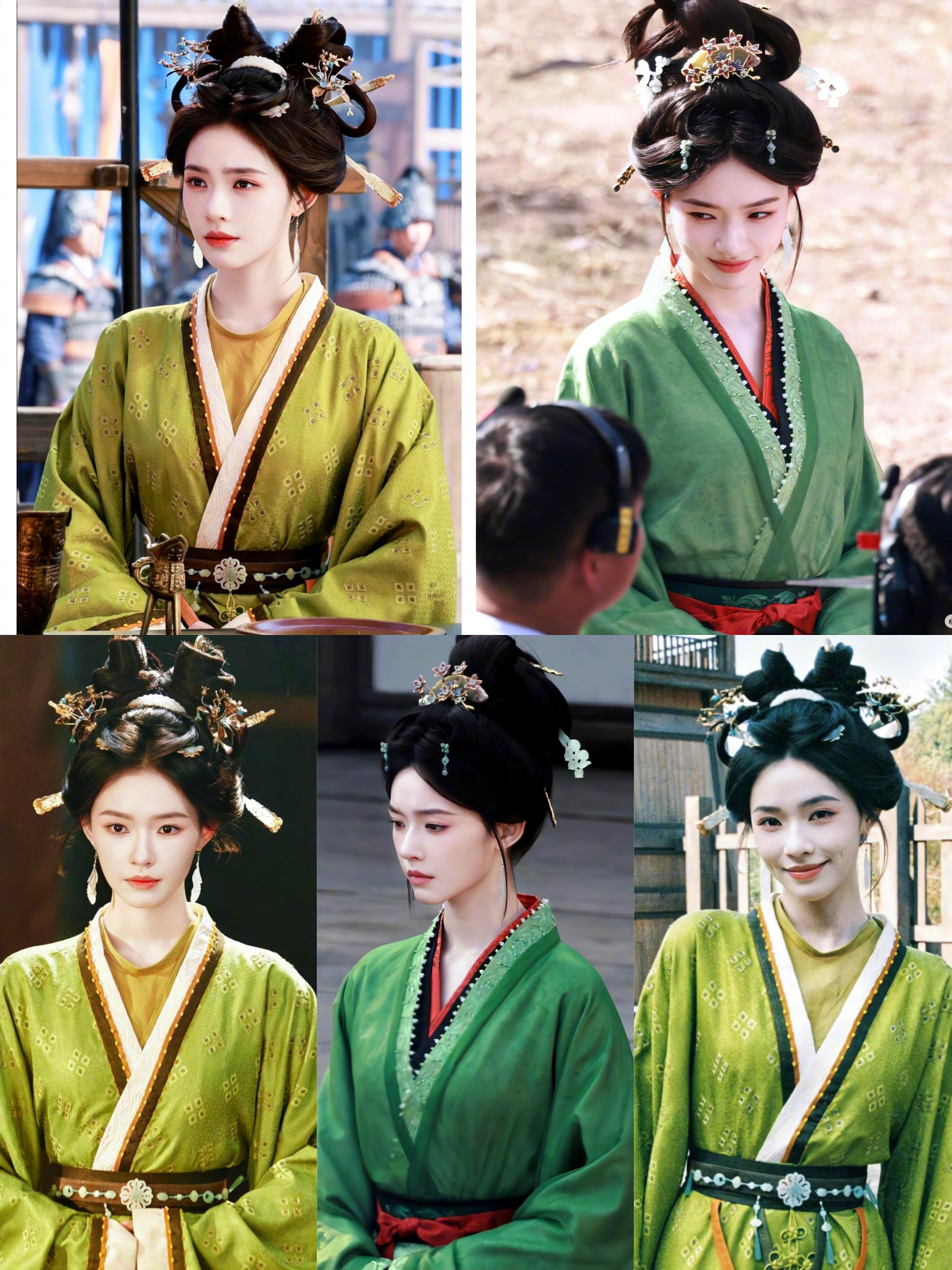 林允在《归鸾》里妆造挺有记忆点的，小说里女主人设是野心家大美人，看路透林允眼神有