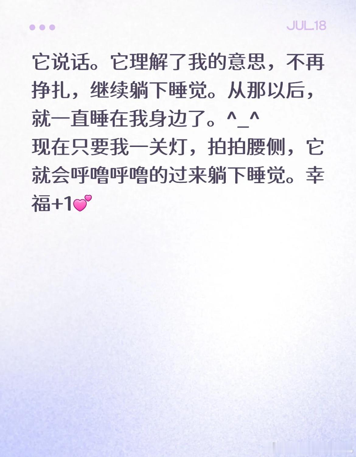 何衍朝日记：我发现了一个希希的秘密。希希之所以不跟我贴贴睡觉是他以为我不喜欢，而