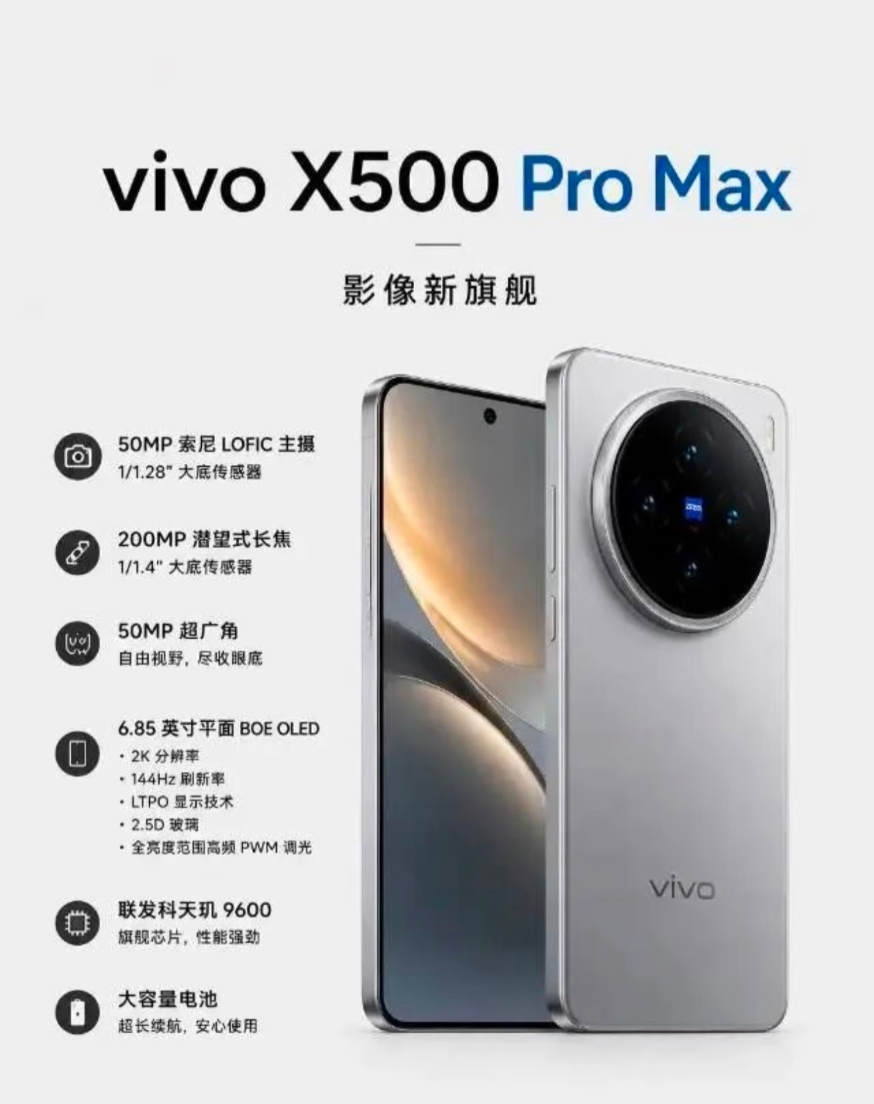 vivo X500 Pro Max配置预测，影像新旗舰！ 
