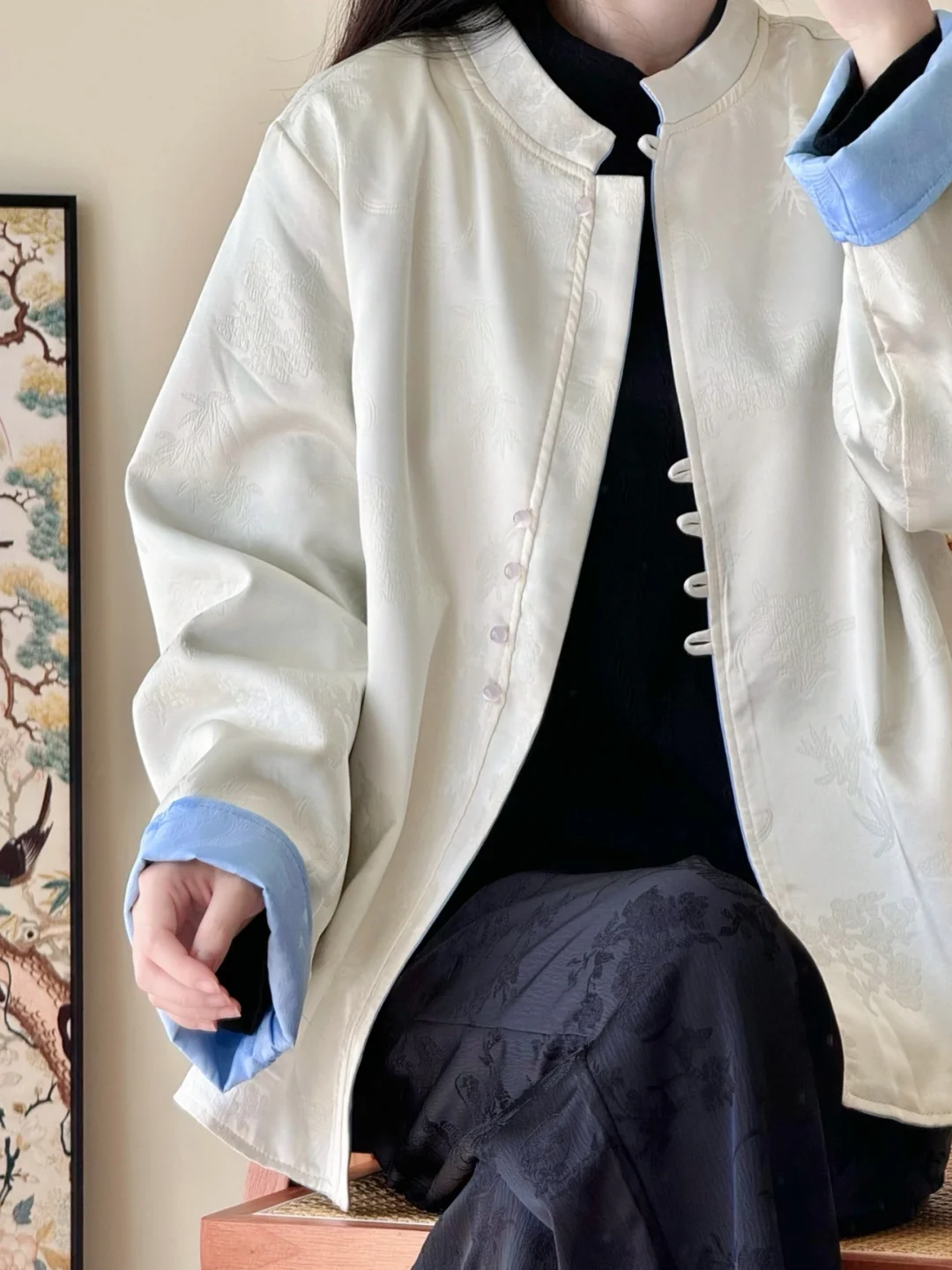 新中式｜清冷老钱风 双面穿氛围感缎面外套