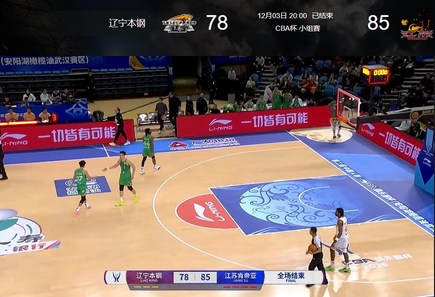 江苏肯帝亚今天可以的嘛，把辽宁拿下了