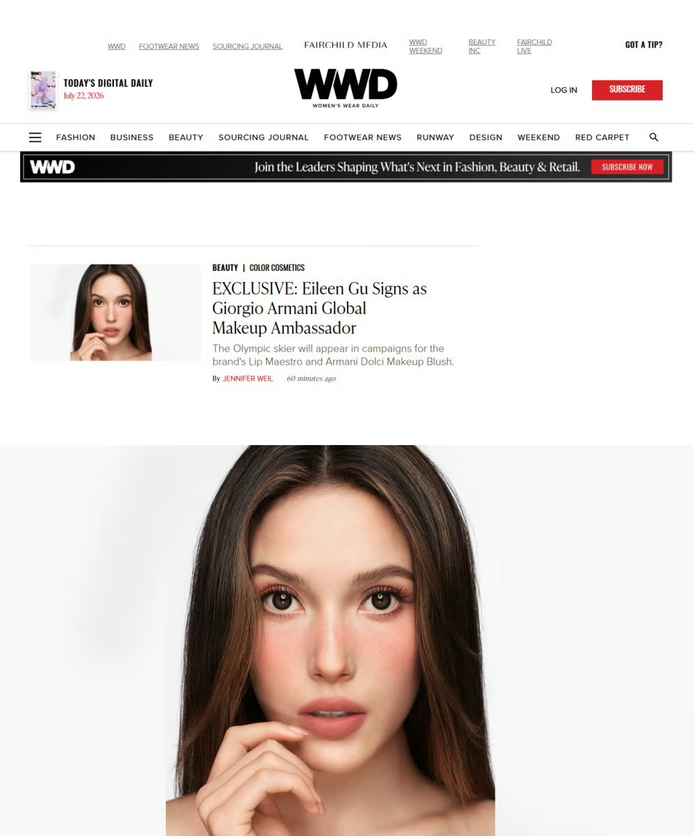 Giorgio Armani Global Makeup Ambassador 