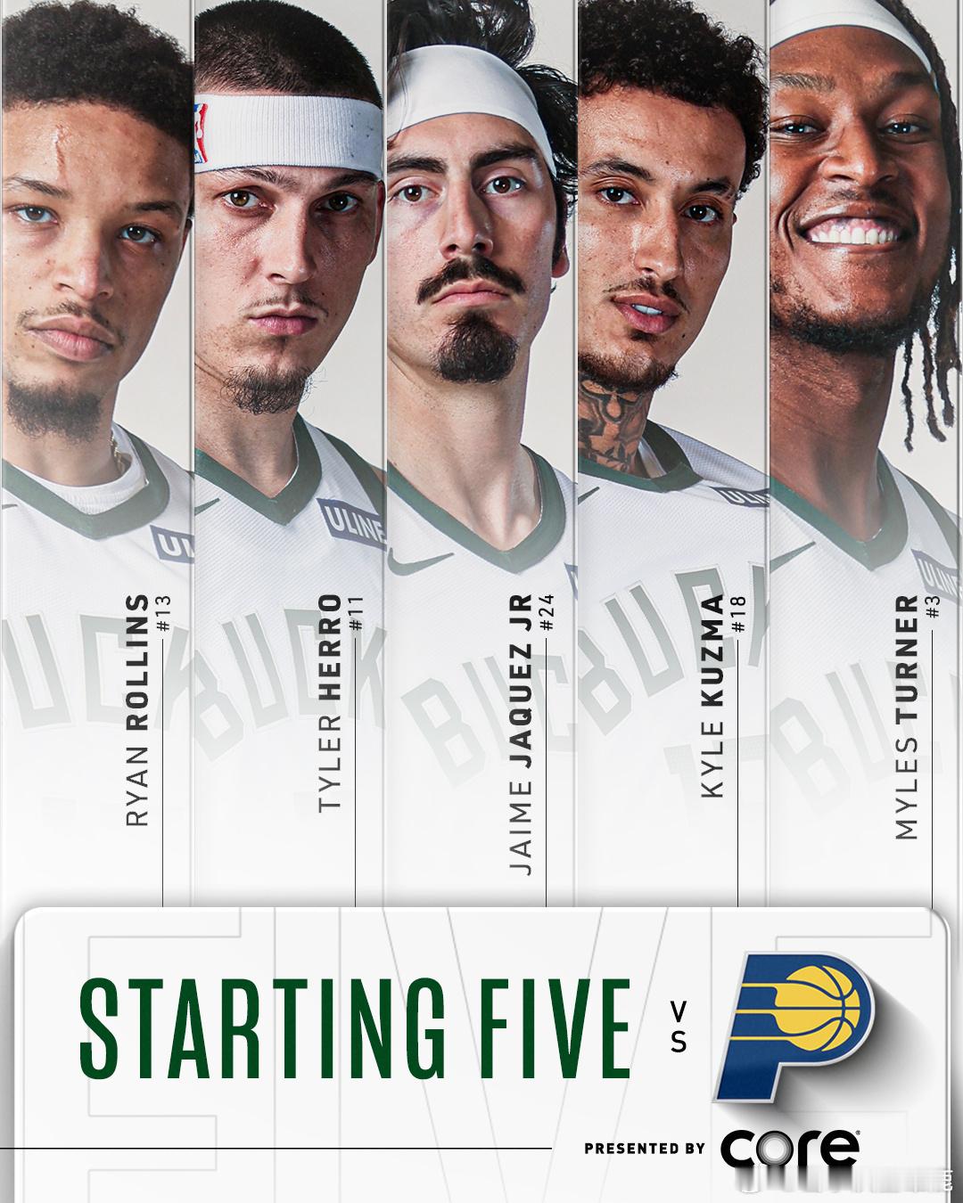 对战步行者首发五人！密尔沃基雄鹿[超话]fearthedeer ​​​