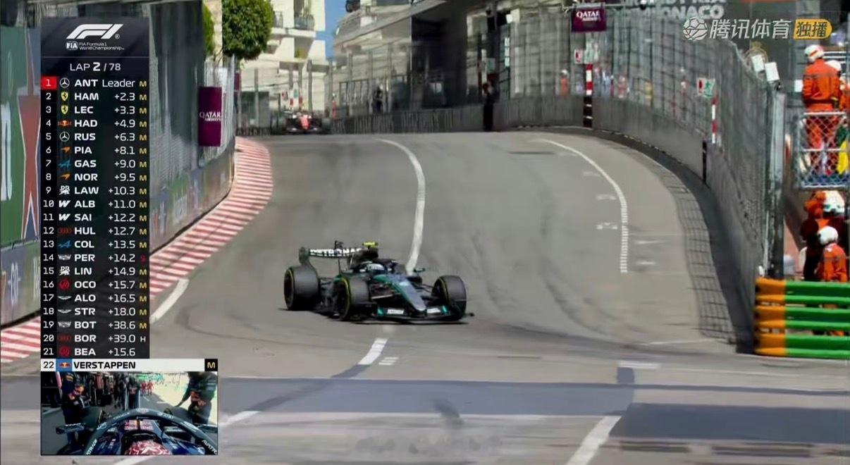 2026F1摩纳哥大奖赛开局退赛维斯塔潘太倒霉了 
