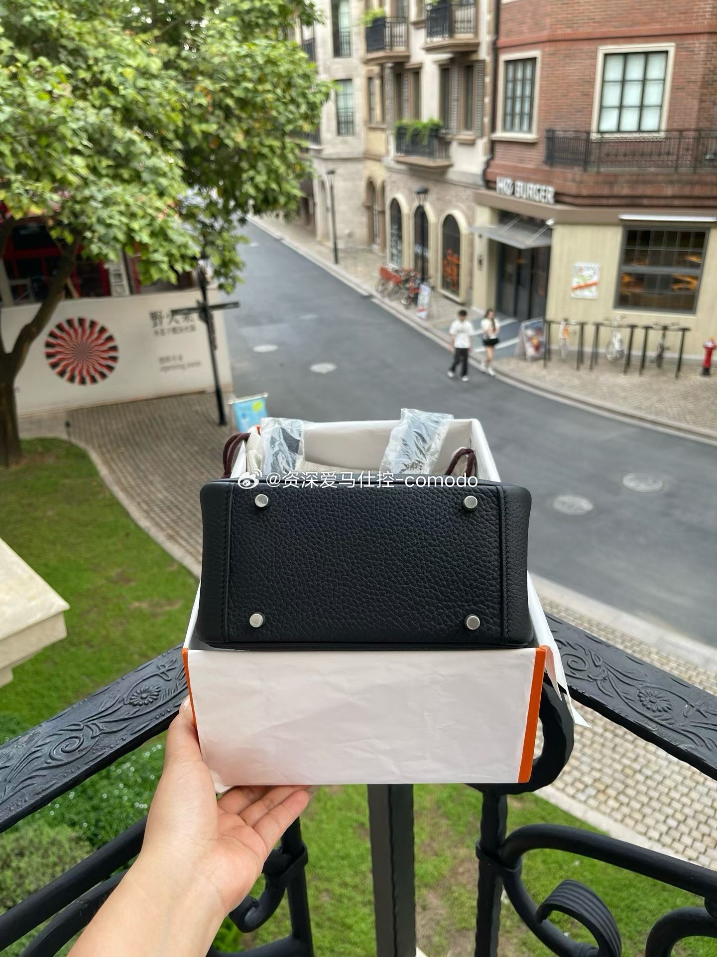 Mini Lindy 黑色 TC 银扣爱马仕hermes ​​​
