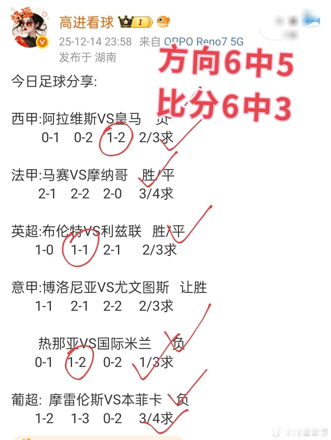 你有多努力，就有多特殊⛽️又是新的一周，周一愉快！方向6🍎5，温度比分6🍎3