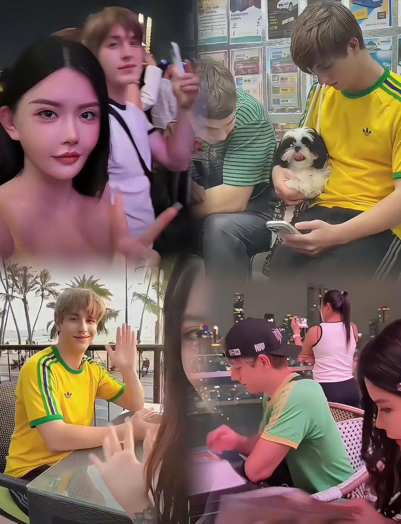 韩安冉新男友好帅气。网友都说，韩安冉真的学不会一个人睡觉啊，不得不说，新男友挺帅