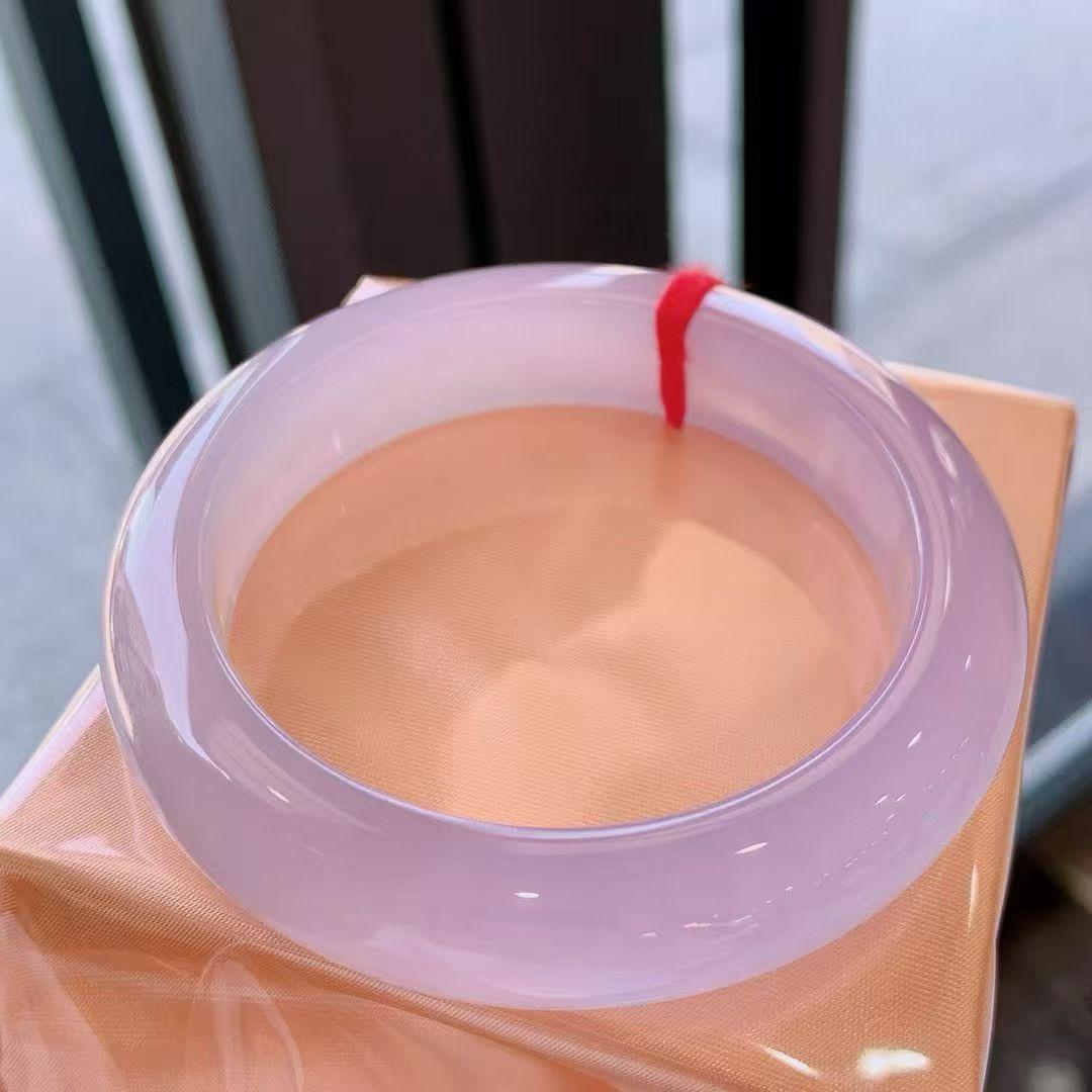 冰粉紫正圈手镯，通透起光，完美小七价，圈口54*13*9.5mm