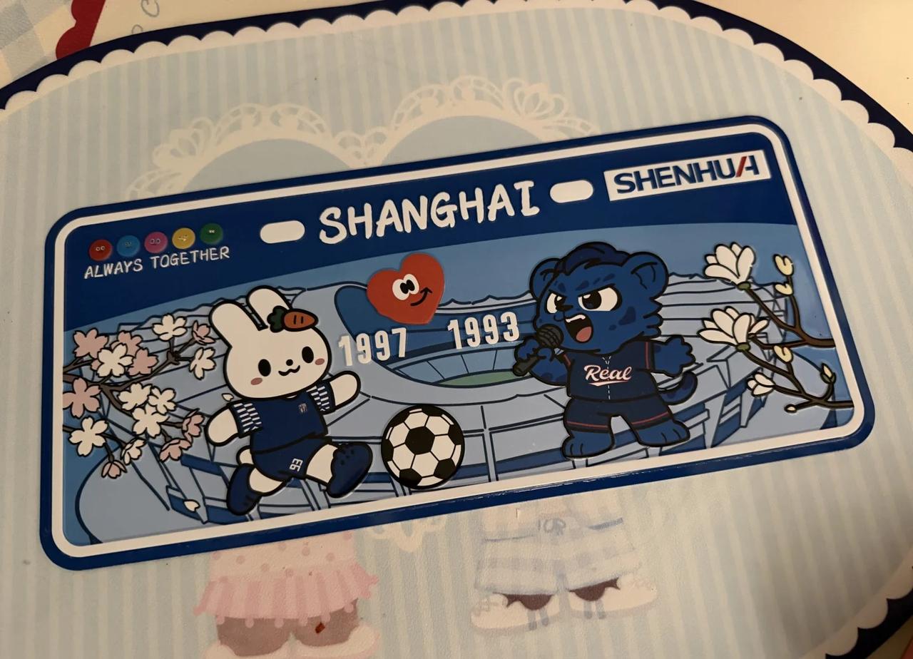 Sr&申花
老师们真的很厉害，车牌一个比一个精致！
上海申花 五月天 stayr