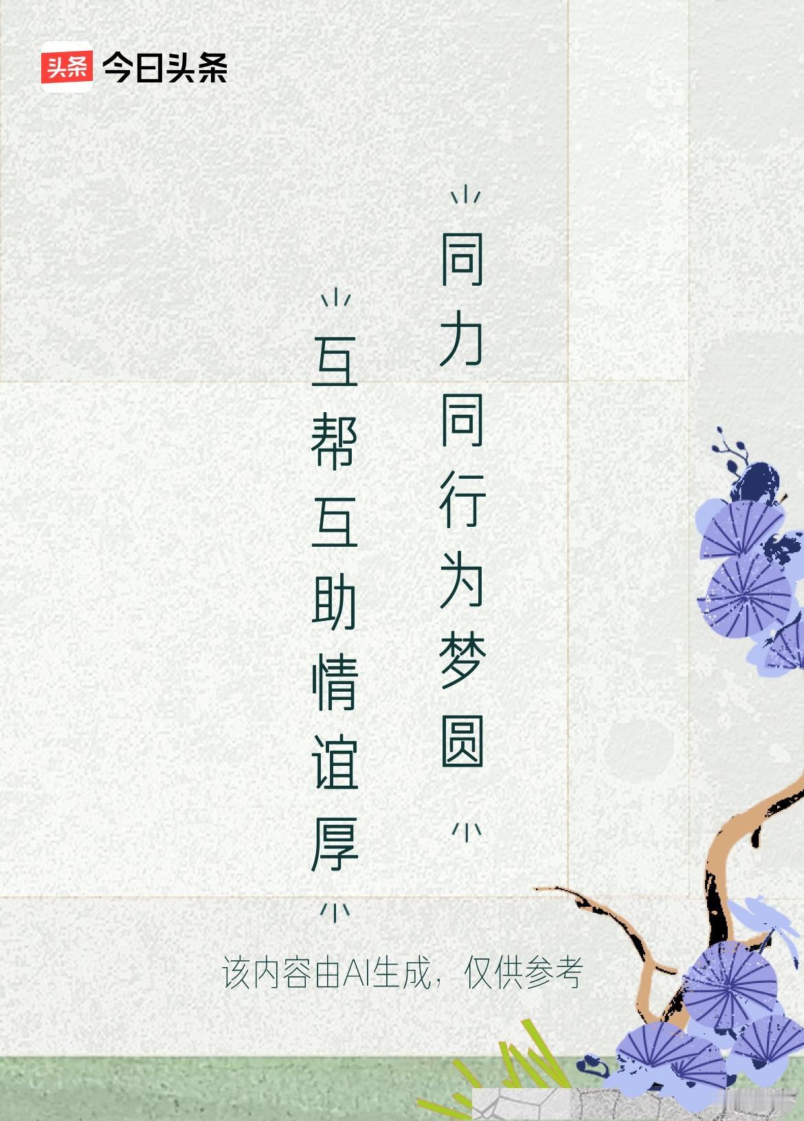 文学创作大会 这上联“互帮互助情谊厚”，读起来就特别有那种团结的味道。大家相互帮