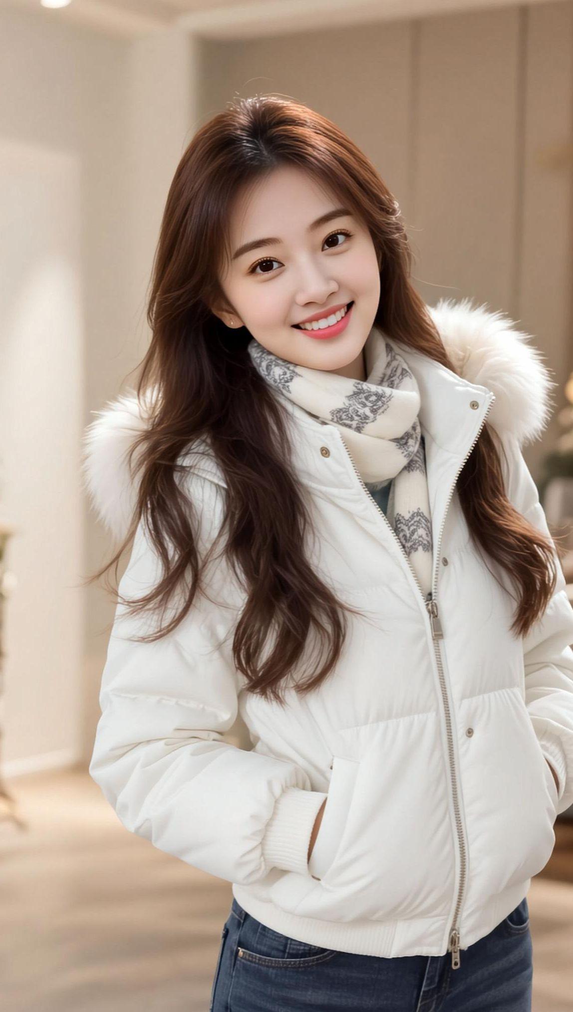 AI冬日甜美自拍 抖音ai创作 高级美感 都市女性